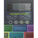 JOMAA Colors Beleuchtete kabellose 2,4-GHz-Tastatur-Maus-Kombination, wiederaufladbare Multi-Geräte-Bluetooth-Tastatur mit Ziffernblock