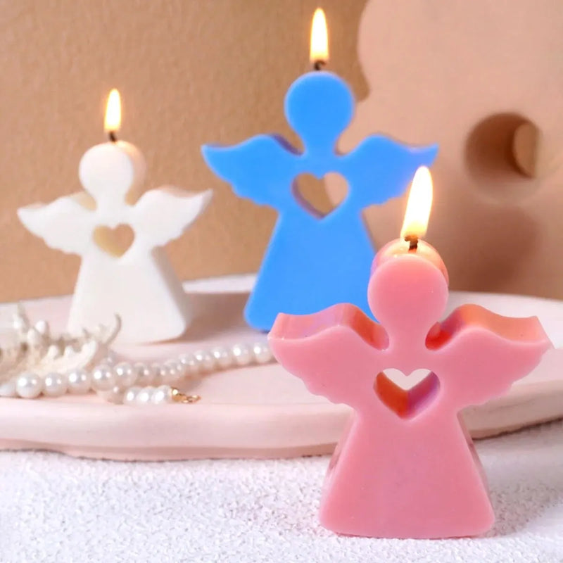 Love Angel Candle Silicone Mold DIY Plaster Concrete Resin Ornament Gift Mold Handicraft Soap Candle Wax Mould Home Easter Decor