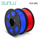 SUNLU 2KG 3D PLA/PETG/PLA PLUS/Clear Filament 1.75mm 2Roll 1KG 3D Printer Neatly Wound 3D Filament for 3D Printer& 3D Pen