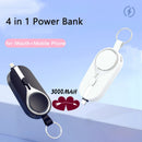 Mini Solar Power Bank 3000mAh Wireless Charger for Apple Watch 8 7 6 5 External Battery Charger for iPhone Samsung Huawei Xiaomi