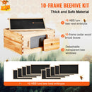 SucceBuy Bee Hive Deep Box Starter Kit 100% Beeswax Coated Natural Cedar Wood Langstroth Beehive Kit Transparent Acrylic