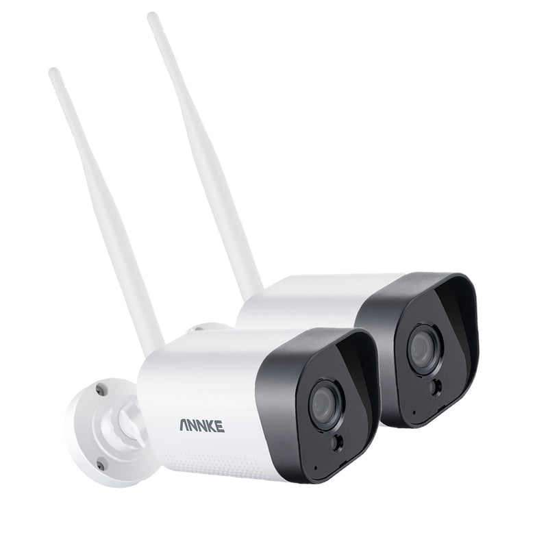 Annke 2Pcs H.264+ 5MP Wireless Camera Video Surveillance Camera Two Way Audio WIFI IP Security Camera 3.6MM IP66 Weatherproof