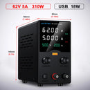 Wanptek Laboratory Power Supply 30V 5A 30V 10A 60V 5A 120V 3A Adjustable with USB fast Charging Regulator DC Power Supply