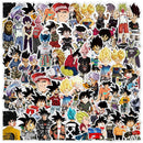 50 Stück Anime Dragon Ball Aufkleber Goku Cartoon Aufkleber Spielzeug Laptop Motorrad Koffer Aufkleber Kinder Weihnachtsgeburtstagsgeschenk
