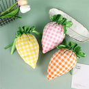 1Pc/10Pcs Easter Carrot Gift Bags Velvet Carrot Drawstring Bags Easter Candy Cookie Packaging for Kids Easter Decoration 2024
