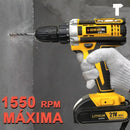 Lithium battery-powered screwdriver, electric screwdriver, electric hand drill, electric impact drill, combo set, home DIY kit