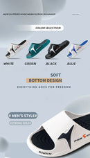Fashion&Sport Men's Slippers PVC Soft Sole Non-slip Slides Casual Outdoor Beach Flip Flops Home Bathroom Couples Slippers New Sa