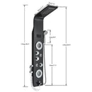 LED Light Shower System Bath Shower Column Black Rain Waterfall Shower Panel Bidet Faucet with Handshower Massage Jets Spout