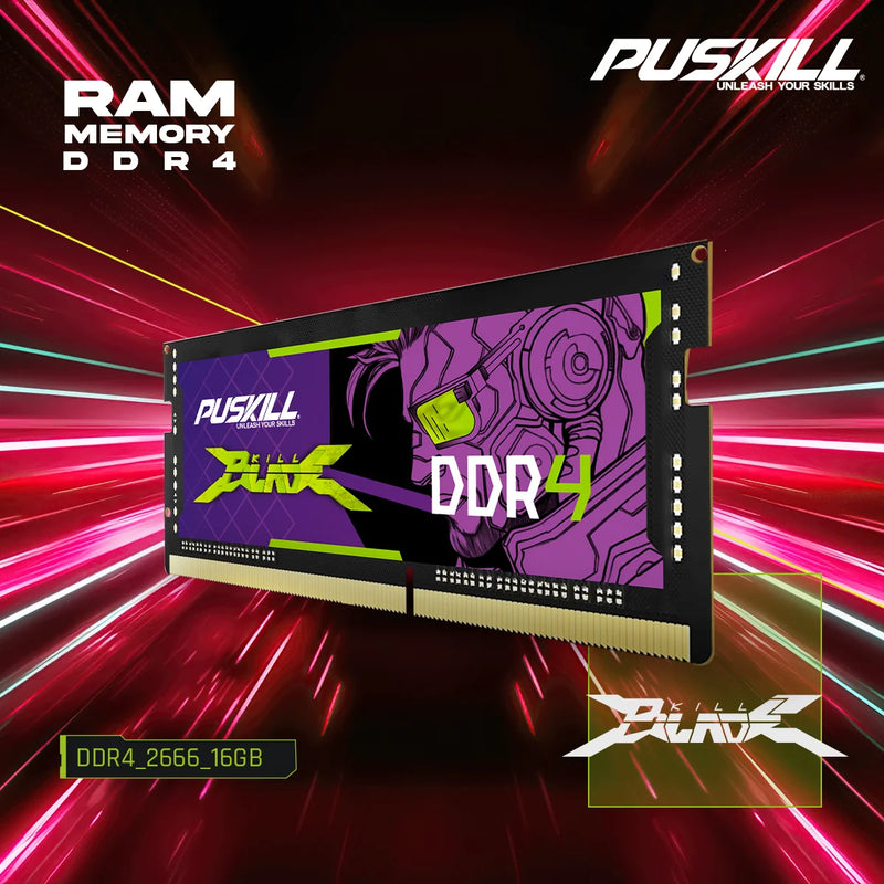 PUSKILL Memoria Ram DDR4 8GB 4GB 16GB 2400mhz 2133 2666mhz Sodimm Notebook High Performance Laptop Memory