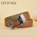 Fashion Men's Belt Orange Colour,high quality Genuine Leather Belt, 110-140cm Jeans Belt Automatic belts, Luxury Mens Belt