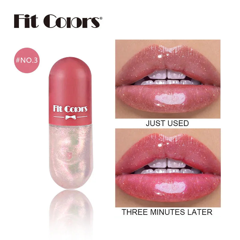 Mini Capsule Liquid Lip Blam Moisturizing Transparent Color Changing Lip Plumping Oil Mirror Jelly Plumping Lip Gloss Cosmetic