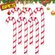 Inflatable Christmas Candy Cane Red White Stripes Candy Cane Balloons Xmas Tree Hanging Ornament New Year Party Decor Kids Gift