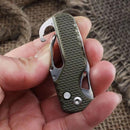 Tragbares Klappmesser Express Paketmesser Geschenk Schlüsselanhänger Gezacktes Hakenmesser Outdoor Camping Handgepäck Überlebenswerkzeug Kartonöffner
