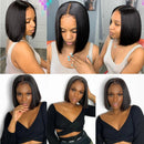 Straight Short Bob Human Hair Wigs 13x6 Hd Lace Front Wigs 10 12 16 Inch Glueless 13x4 Lace Frontal Black Wig