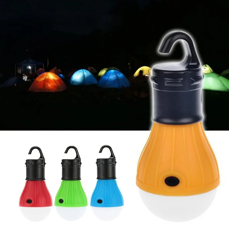 1pc Blue Portable 3LED Outdoor Hook Pendant Lights - Perfect For Camping, Emergency, And Night Lighting