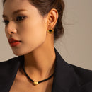 Uworld 18k Gold Color Stainless Steel Classical Egyptian Semicircular Fan-shaped Earrings For Women Bijoux Femme Gala Gift
