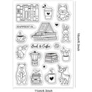 Easter Themed Silicone Clear Stamps Transparent Stamps for Birthday Valentine's Day Party Cards Making DIY Scrapbooking