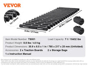 SucceBuy 10TON Traction Boards with PP Recovery Boards for Off-road Vehicles/Cars/Pickups/SUVs/RVs Pair Tire Traction Mats