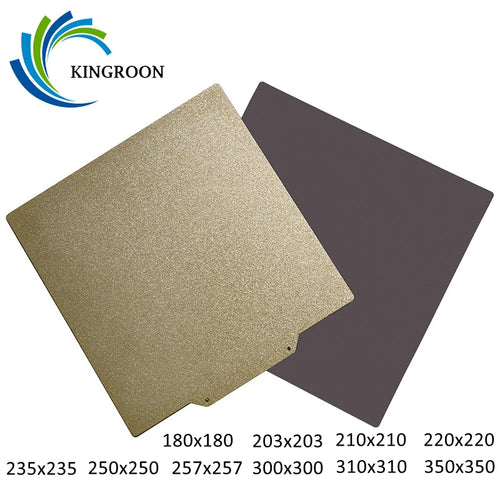 KINGROON 3D-Drucker Heizbett PEI Federstahlplatte 180x180 / 235x235 PEI Flexible Magnetische Bauplatte für KP3S Ender 3 CR10