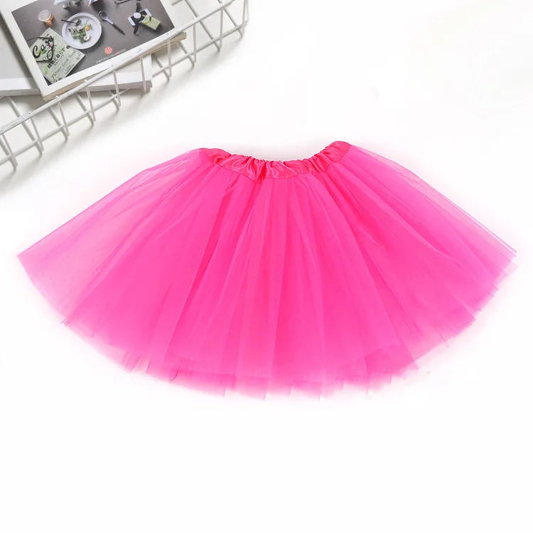 Tutu Princess Dress Mesh 2-8 Year Old Children's Halfbody Halloween Ballet Dance Performance Short Skirt Christmas Dress Girl