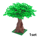 City House Accessories MOC Bricks 3471 2435 6064 Plant Tree Pine Prickly Bush 2x2x4 Green Grass Building Bricks Creative Toys