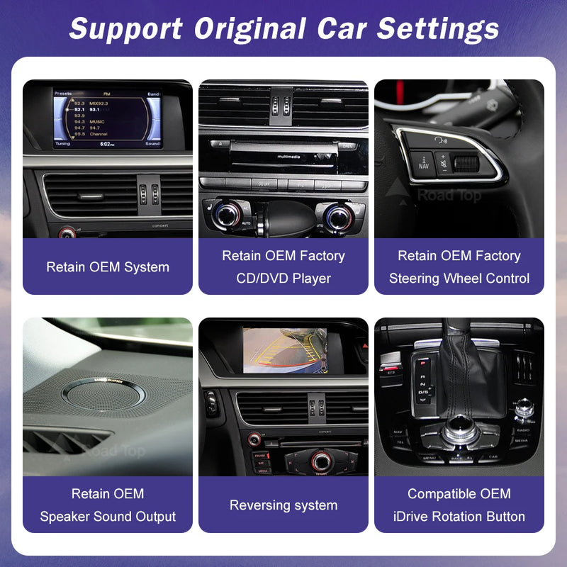 Linux Car Multimedia Radio Touch Screen For Audi A4 A5 2013-2015 with Wireless CarPlay Android Auto Airplay Miracast Function