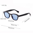 Fashion Transparente Blaue Runde Sonnenbrille Damen Herren 2024 Retro Nieten Schildpatt Kleine Quadratische Sonnenbrille UV400 Lunettes De Soleil