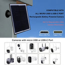 20W Camera Solar Charging Panel For EufyCam 3/3C Security Camera Micro USB/Type-C 360 Adjustable IP65 Waterproof for iPad