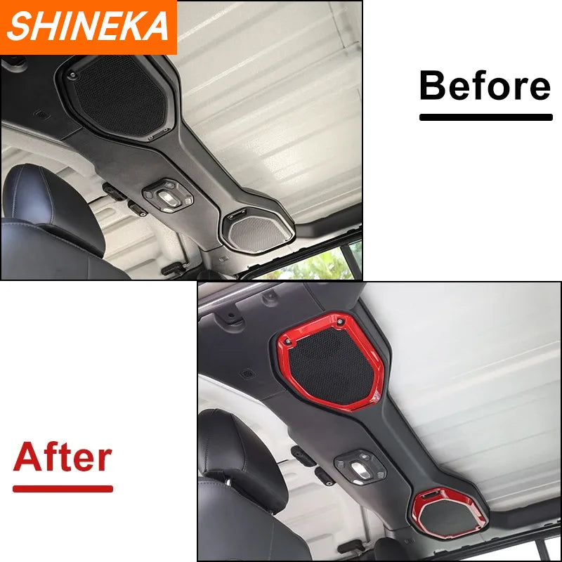 Car Top Roof Speaker Loudspeaker Decoration Cover for Jeep Wrangler JL 2018+ for Jeep Gladiator JT 2018+ Interior Accessories