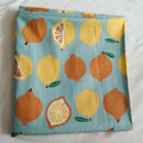 Graceful Pink Green Stripe Fruit  Series Apple Banana Printed Cotton Fabric 50x160cm For DIY Sewing Bedding Quilting Cloth Decor