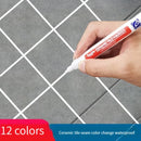 Haile 12Color Waterproof White Grout Tile Lines Marker Pens Gaps Repair Bathroom Porcelain Filling Grout Paint and Sealer Pen
