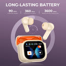 Touch Screen Translator Earbuds Wireless Bluetooth Headphones 144 Languages Translation have Noise Cancelling Business Headset