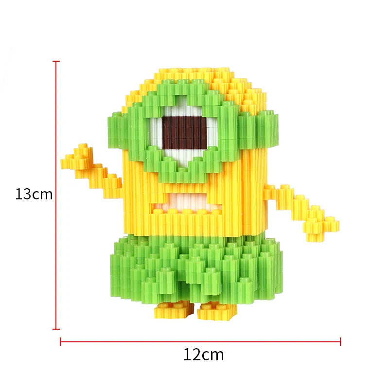 New Style Building Blocks Cartoon Anime Figure Image Minions Cute DIY Doll Toy Bricks Children's Puzzle Assembly Festival Gift