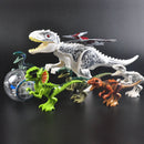 Jurassic Dinosaur Park Dinos World Building Blocks Animals Tyrannosaurus Rex Indominus I-Rex Blue Figures Triceratops Toys