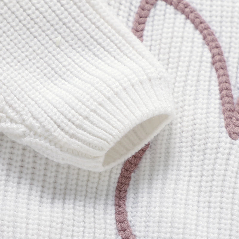 MISOWMNJOY Cute Bunny Knit Baby Girl Boy Sweater Kids Jumper Long Sleeve Easter Children Pullover Tops Toddler Clothing Knitwear