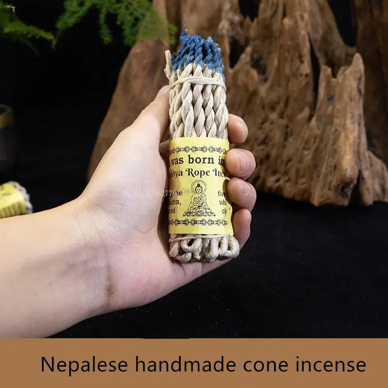 Nepal Handmade Rope Incense Meditation Thread Incense DIY Indoor Household for Buddha Incense Purifying Air Incense Supplies