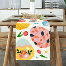 2025 Easter Rabbit Table Runner Linen Bunny Dining Table Cloth Placemat Spring Holiday Happy Easter Decoration For Home Kitchen