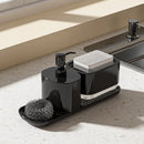 Hand Dish Soap Dispenser Sponge Towel Holder Sink Drain Tray Liquid Soap Pump Container Bathroom Accessory Kitchen Organizer