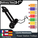 SOLARPLAY Hand Trolley for Portable Power Station Support Up to 50 lbs Adjustable Handle Flat Wheel Spinning Trolley Lightweight