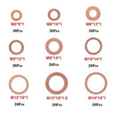 Copper Washer Gasket Nut and Bolt Set Flat Ring Seal Assortment Kit with Box //M8/M10/M12/M14 for Sump Plugs