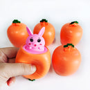 Easter Carrot Rabbit Squeeze Cup Cute Bunny Pinching Plaything Easter Decoration 2024 Easter Rabbit Birthday Gift for Kids