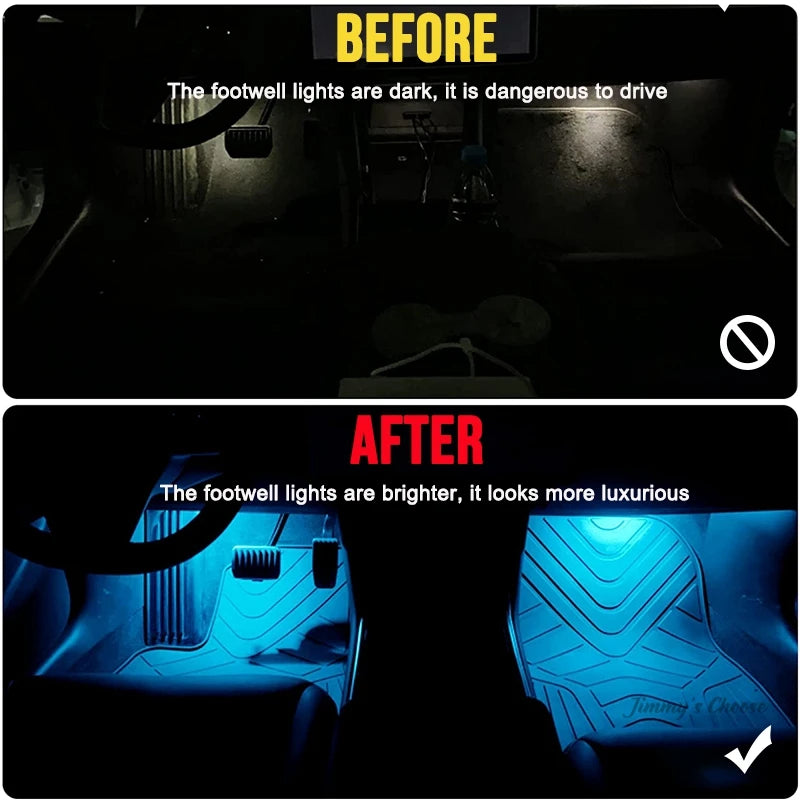 Interior Footwell Lights For Tesla Model 3/Y/S/X Accessories 2023 2022 2021 Ultra-Bright Car LED Trunk Puddle Door Ambient Bulbs