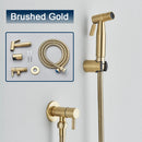 Black Single Cold Water Toilet Bidet Sprayer Faucet Bathroom Stainless Steel 304 Nickel Shower Bidet Wall Mounted Woman Cleaner