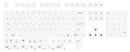 Simple Milky White Cute Cat Theme Keycap 124Keys PBT Sublimation MOA Profile Round Ball Caps Korean Mechanical Keyboard Keycaps