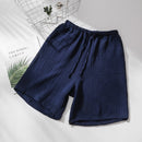 Summer Couple Sleep Pants Cotton Crepe Nightwear for Men and Women Pajama Shorts Elastic Waist Sleep Bottoms Sleeping Shorts