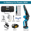 Gisam 8 Inch Brushless Electric Chainsaw Cordless Electric Saw Woodworking Garden Pruning Saw Tool For Makita 18V Battery Pins