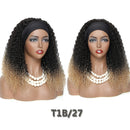 Schwarze gelockte Haar-Haarband-Perücken 18 Zoll Ombre Braun Afro Krauses Lockenhaar für afrikanische Frauen Soku Glueless Wig 150% Dichte
