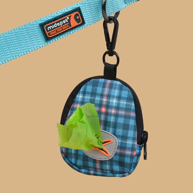 1pcs Plaid Print Fashion Design Dog Poop Bag Holder For Leashes Attachment Dog Waste Bag Dispenser