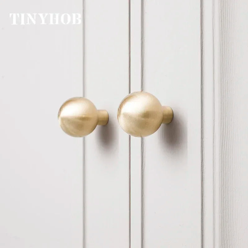 Tinyhob Round Ball Dresser Knobs Drawer Pulls Handles Gold Furniture Handles for Cabinets and Drawers Knobs Wardrobe Pulls