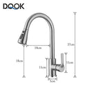 Kitchen Faucets 304 stainless steel Pull Out Kitchen Sink Water Tap Deck Mounted Mixer Stream Sprayer Head Hot Cold Taps